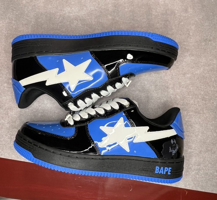 Bape Marvel Comics Venom Blue Black Bapesta