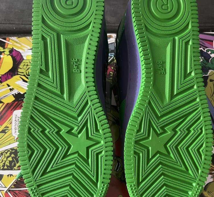 Bape Marvel Hulk Bapesta
