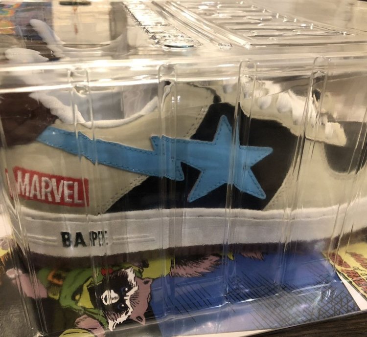 Bape Marvel Rocket Raccoon Bapesta