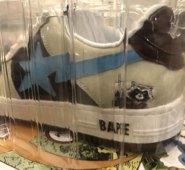 Bape Marvel Rocket Raccoon Bapesta