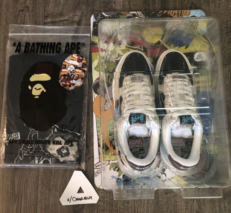 Bape Marvel Rocket Raccoon Bapesta