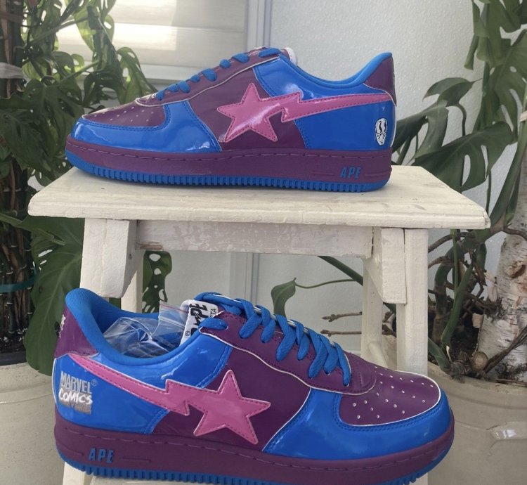Bape Marvel Silver Surfer Bapesta