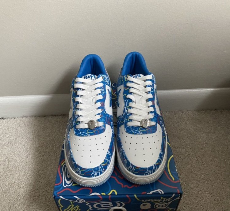 Bape Medicom Toy Bearbrick Blue Camo Bape Sta Low Size 12