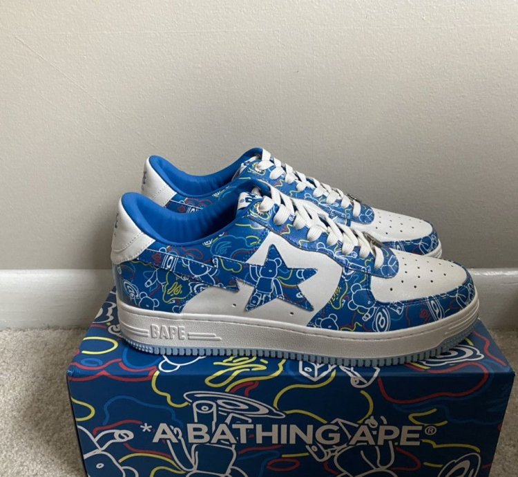 Bape Medicom Toy Bearbrick Blue Camo Bape Sta Low Size 12