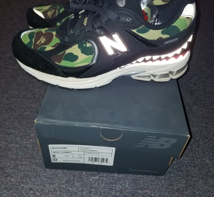 Bape New Balance 2002r Black Camo