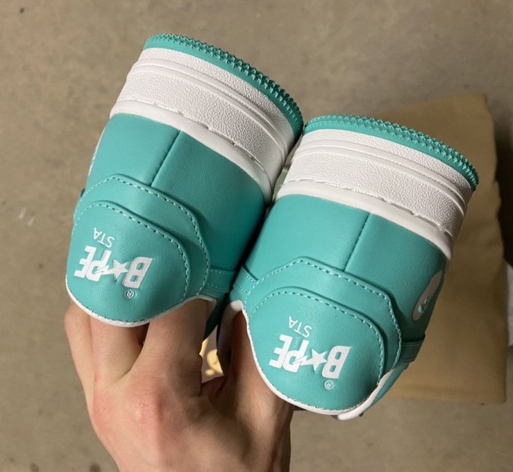 Bape Premium leather bapesta green