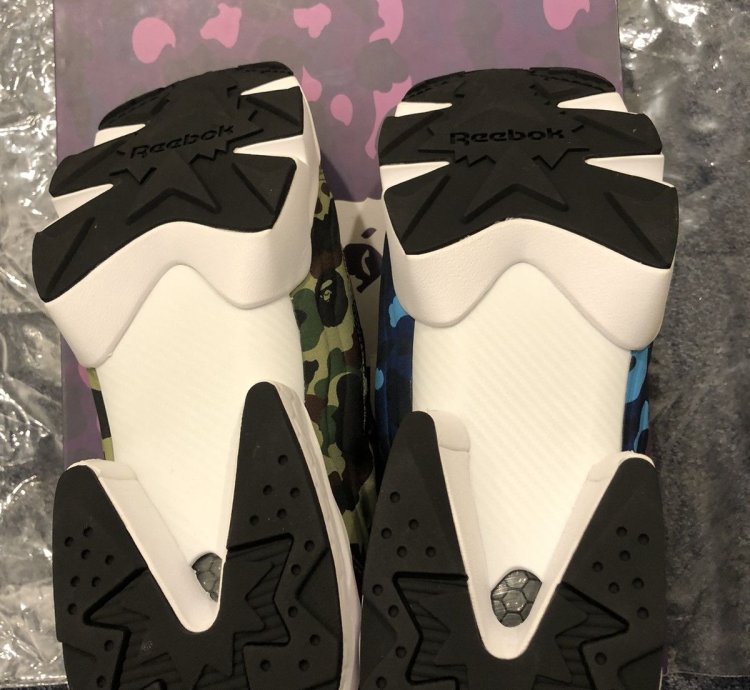 Bape Reebok Instapump Fury Multi Camo Running Sneaker
