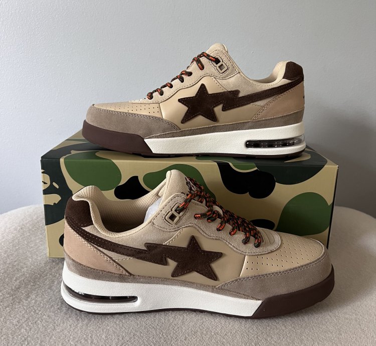 Bape Roadsta Sneakers in Beige Brown