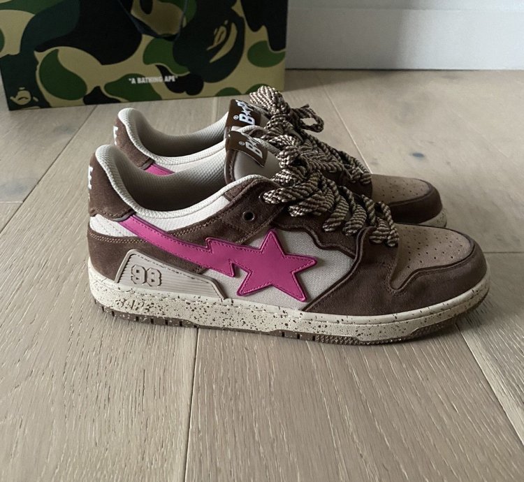 BAPE SK8 STA - BROWN PINK