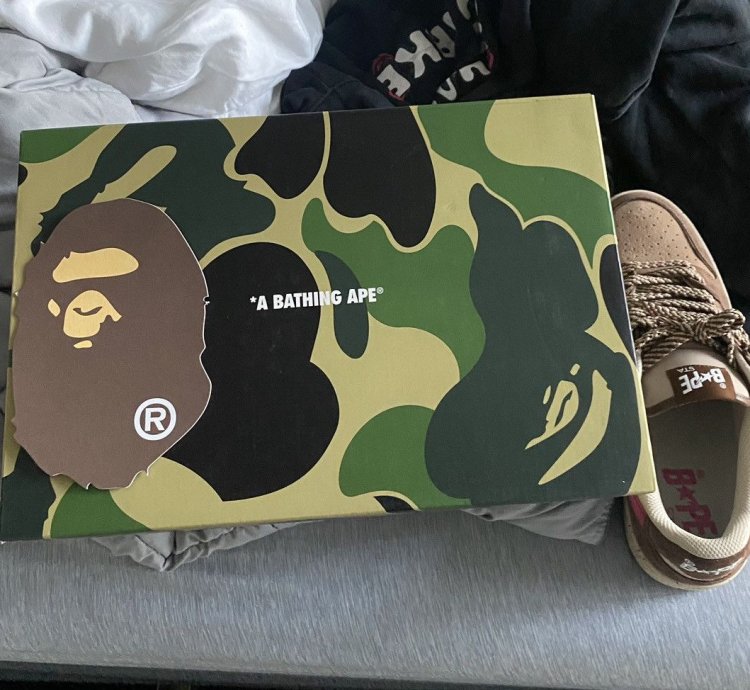 BAPE SK8 STA - BROWN PINK
