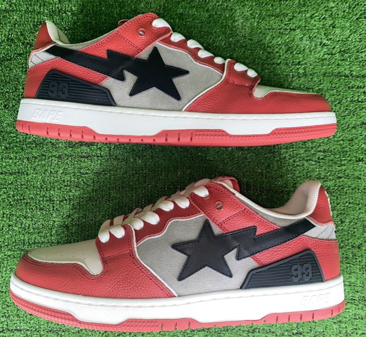 BAPE SK8 STA 1 RED SIZE 10