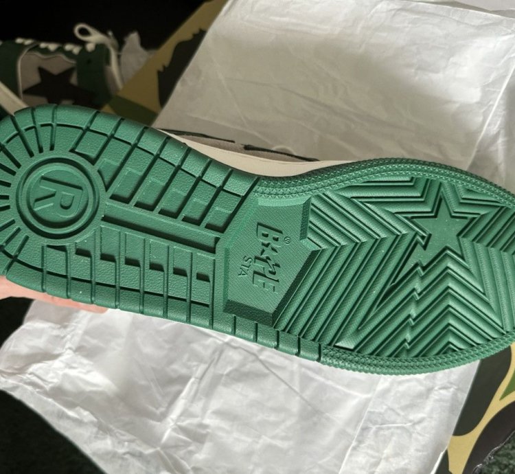 BAPE SK8 STA 1 Sneakers Green and Black
