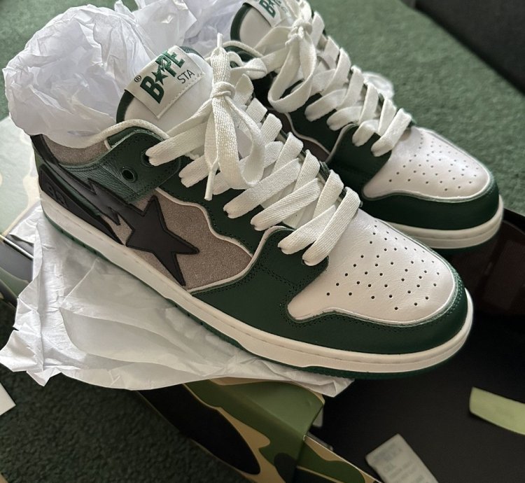 BAPE SK8 STA 1 Sneakers Green and Black