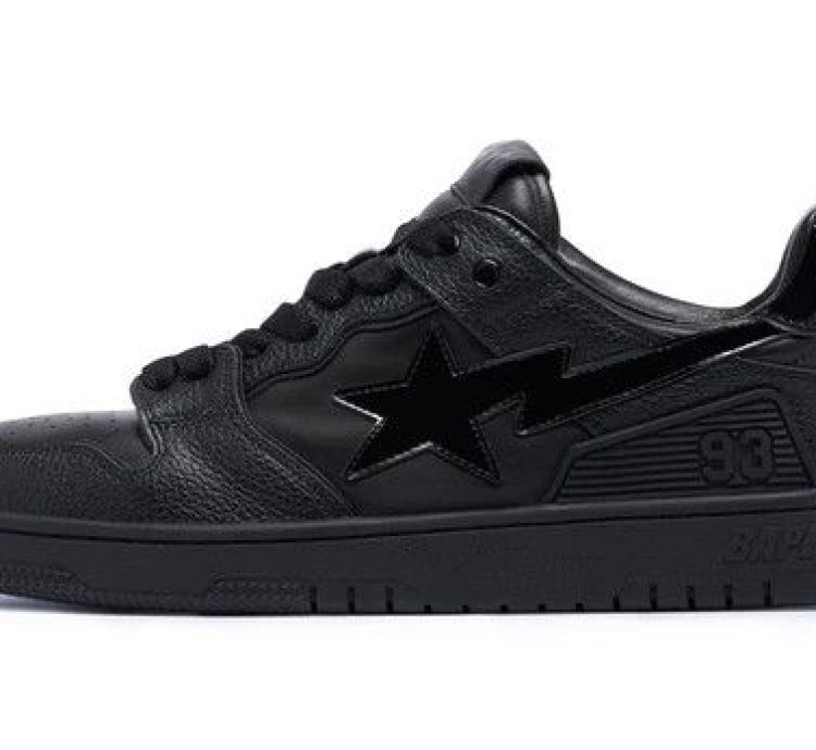BAPE SK8 STA 3 BLACK SIZE 9