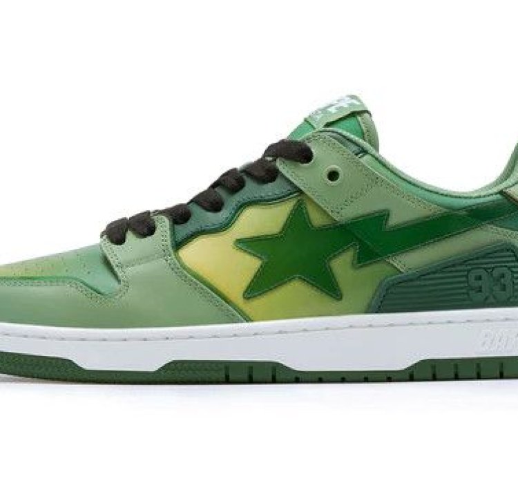 BAPE SK8 STA 5 GREEN SIZE 7