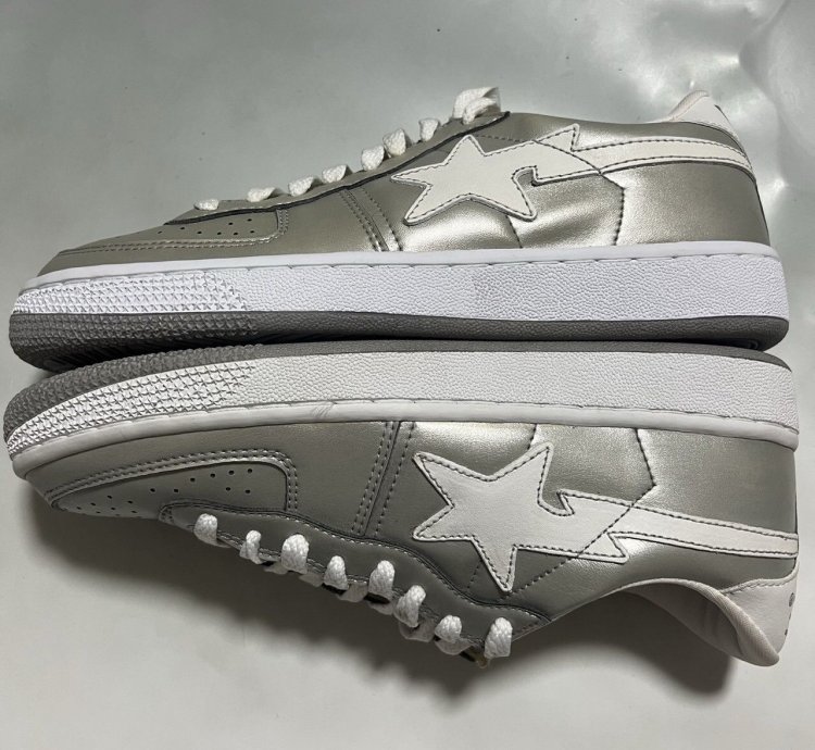 BAPE sk8 sta silver