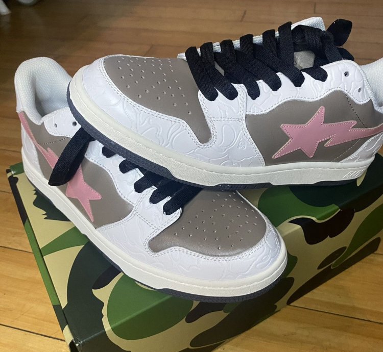 BAPE SK8STA COURT STA WHITE PINK