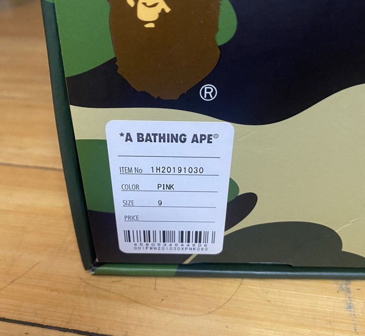 BAPE SK8STA COURT STA WHITE PINK