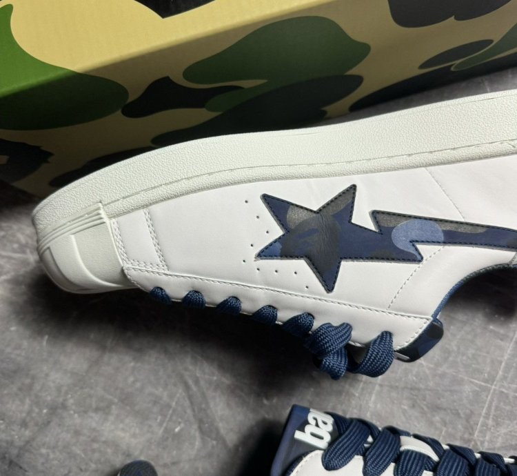 BAPE SKULL STA WHITE NAVY