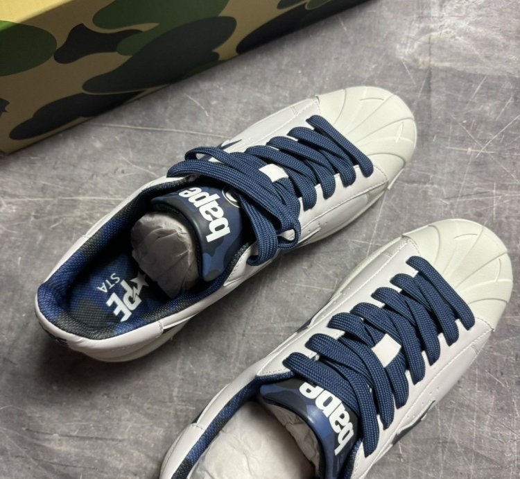 BAPE SKULL STA WHITE NAVY