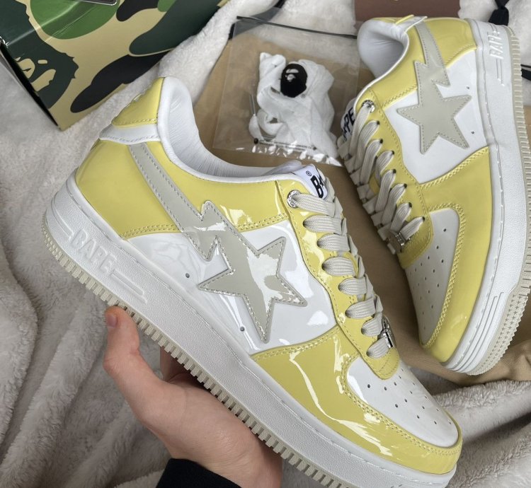 Bape SSENSE Exclusive Yellow Sta Sneakers