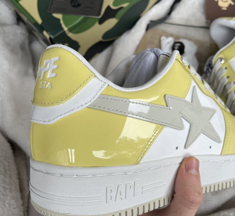 Bape SSENSE Exclusive Yellow Sta Sneakers