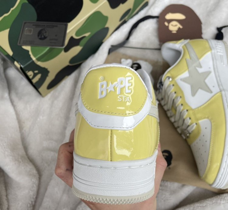 Bape SSENSE Exclusive Yellow Sta Sneakers