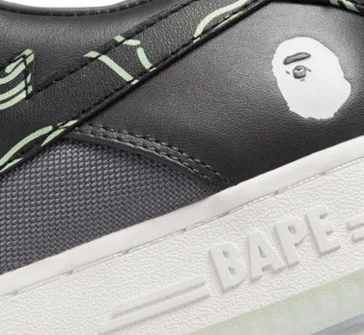 BAPE STA 1 LINE CAMO CHARCOAL SIZE 8