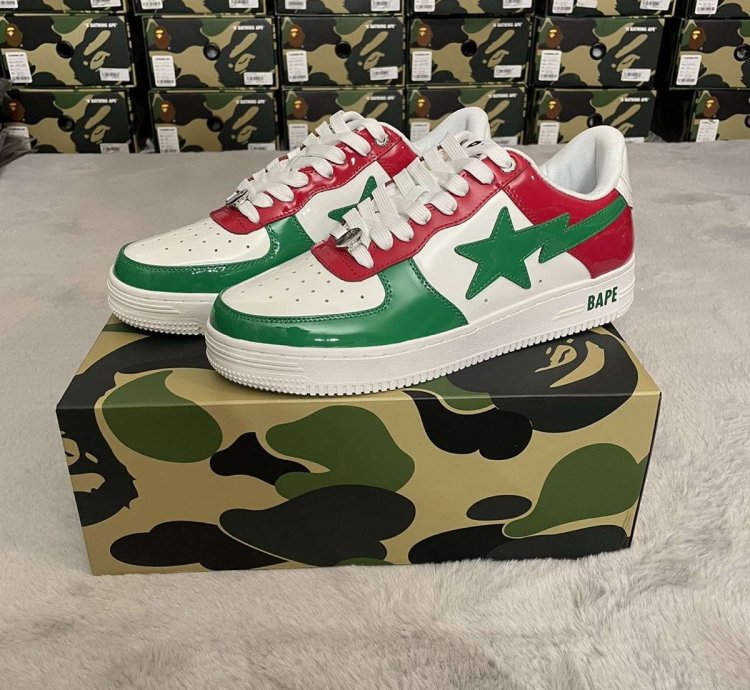 BAPE STA 1 MEXICO ITALY RED GREEN SIZE 9 5