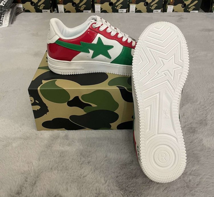 BAPE STA 1 MEXICO ITALY RED GREEN SIZE 9 5