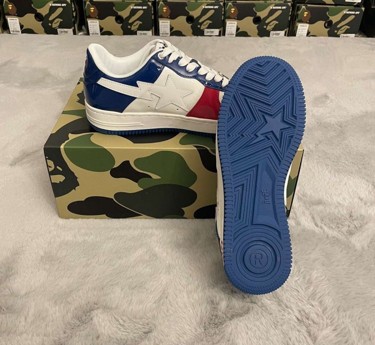BAPE STA 1 USA FRANCE RED WHITE BLUE SIZE 11