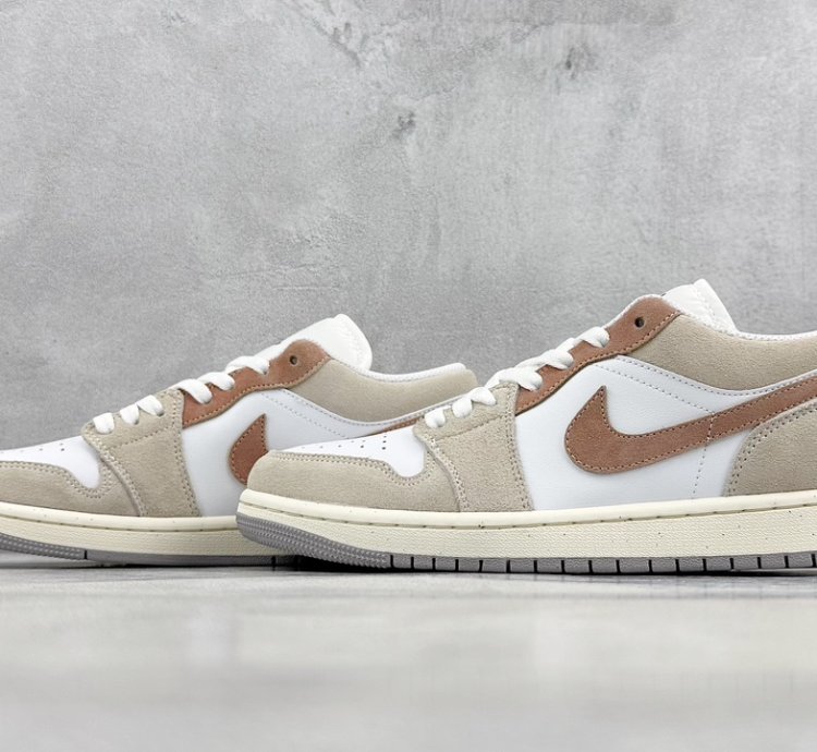 200 K version Air Jordan 1 Low Beige Brown AJ1 Joe 1 Low Top Casual Shoes HF1567