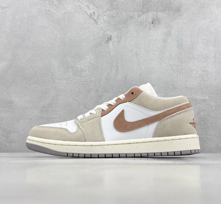 200 K version Air Jordan 1 Low Beige Brown AJ1 Joe 1 Low Top Casual Shoes HF1567