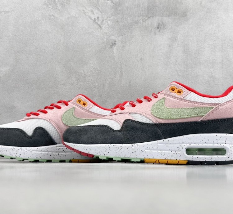 220 Nike Air Max 1 pink pants white retro casual running shoes FZ4133-64