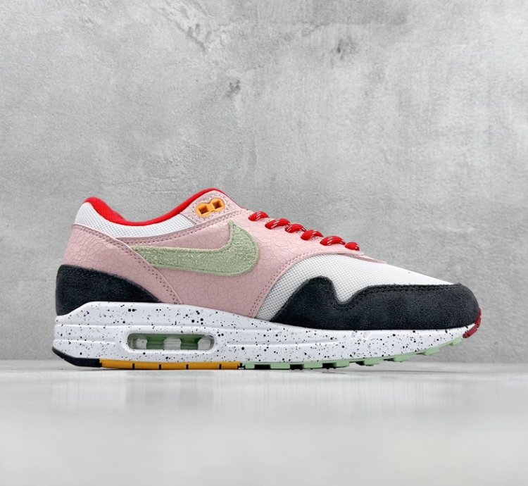 220 Nike Air Max 1 pink pants white retro casual running shoes FZ4133-64