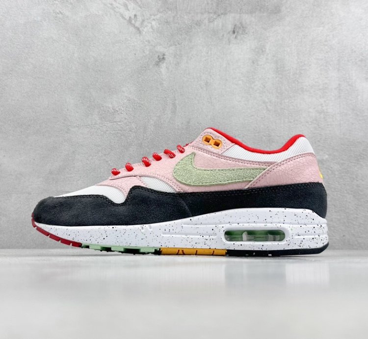 220 Nike Air Max 1 pink pants white retro casual running shoes FZ4133-64