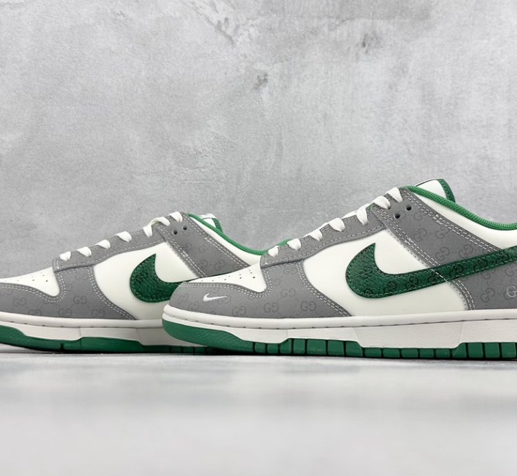 280 Nk SB Dunk Low Gucci joint-dark double G gray green hook SF1588-134