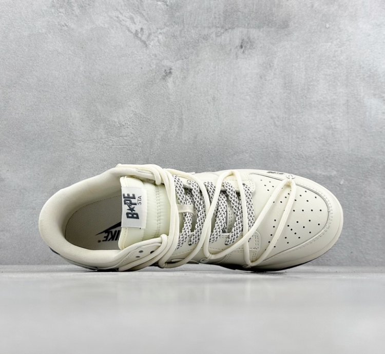 300 Nike SB Dunk Low x BAPE Off-white Strap Starry Sky JJ5688-100 -