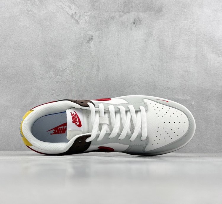 280 Nike SB Dunk Low White Brown Gray Red Hook GJ8309-932