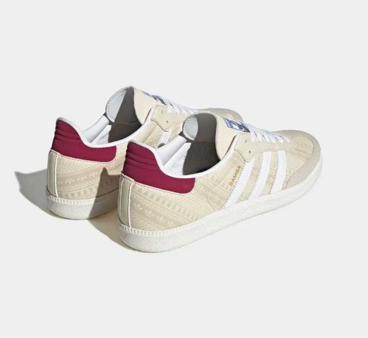 adidas Shoes Samba White Legacy Burgundy - ID4198