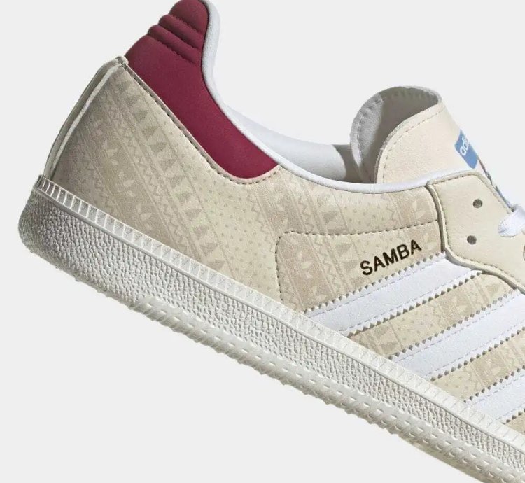 adidas Shoes Samba White Legacy Burgundy - ID4198