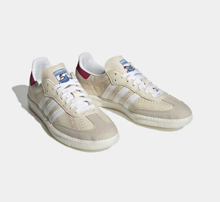 adidas Shoes Samba White Legacy Burgundy - ID4198