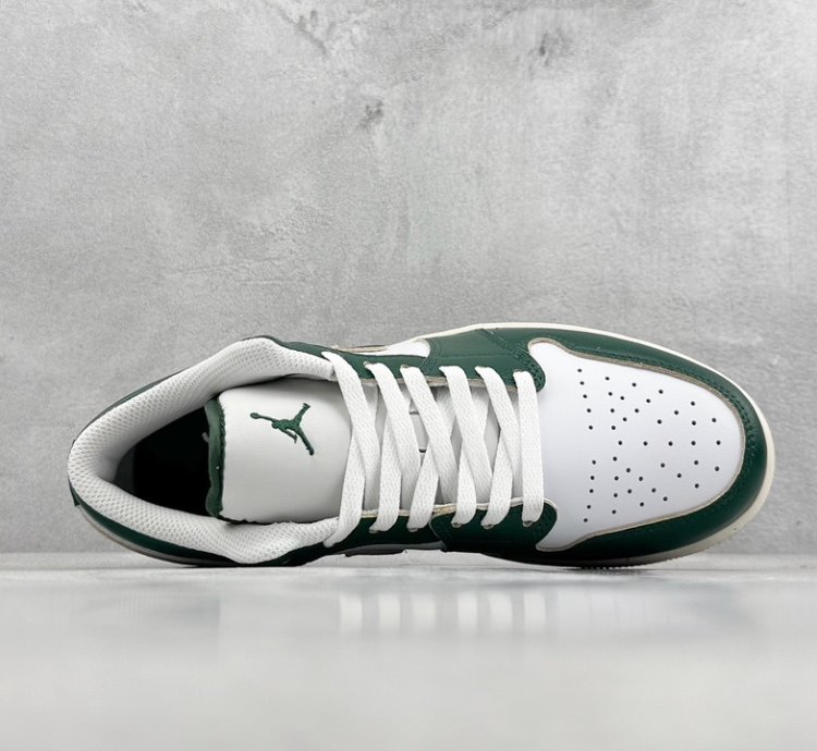 200 Foreign Trade Edition Air Jordan 1 Retro Low Retro Sail White Green FQ7687-3