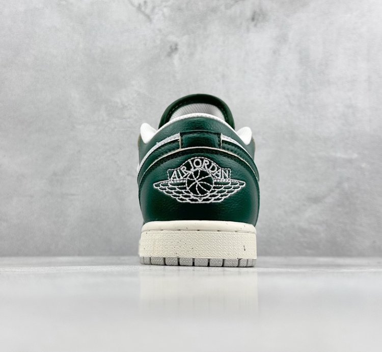 200 Foreign Trade Edition Air Jordan 1 Retro Low Retro Sail White Green FQ7687-3