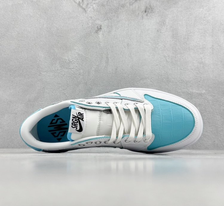 220 Travis Scott x Fragment x Air Jordan 1 Low TS joint inverted hook low-top sn