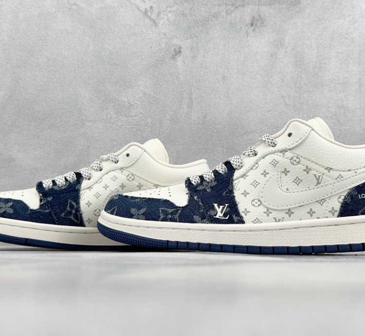 280 LV x Air Jordan 1 Low Denim Blue SJ9950-003 -
