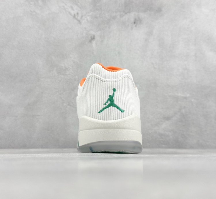 260 Kw version of Air Jordan 5 Low AJ5 Joe 5 corduroy white orange green CW4204-