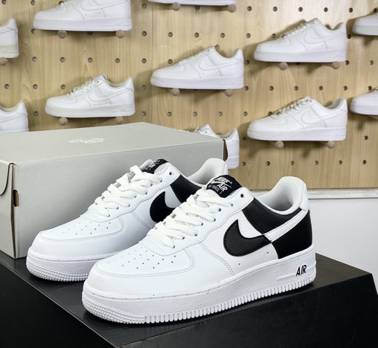 200 Nike By You Air Force 1'07 Low Retro SP Air Force One Sneakers Black and Whi