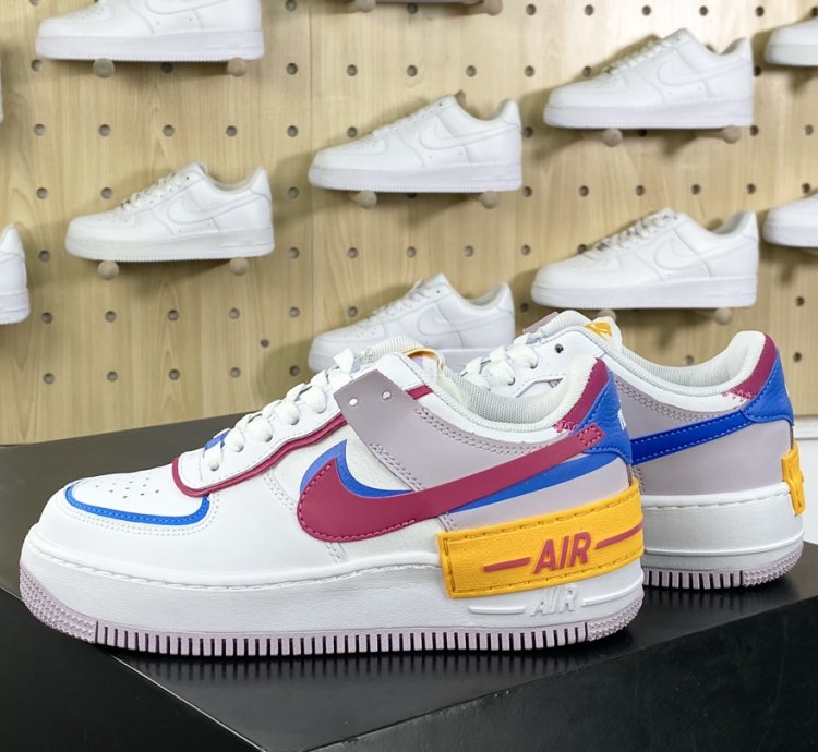 200 Nike WMNS Air Force 1 Shadow Beige Pale Ivory Air Force One Sneakers Splicin