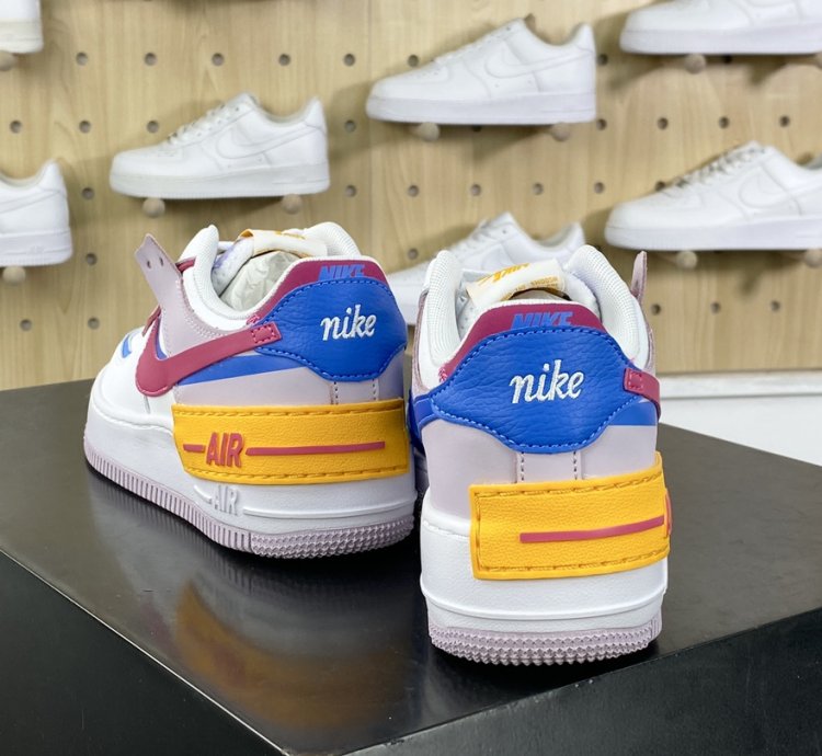200 Nike WMNS Air Force 1 Shadow Beige Pale Ivory Air Force One Sneakers Splicin